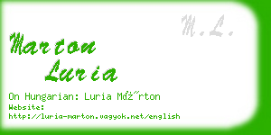 marton luria business card